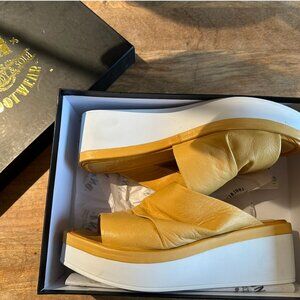 DNA platform sandals NWT Yellow